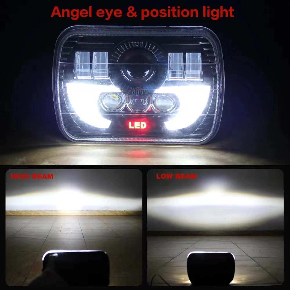 5X7 Inch LED Driving Light Super Bright Offroad Truck 12V 5X7inch Rectangular Square LED Headlight