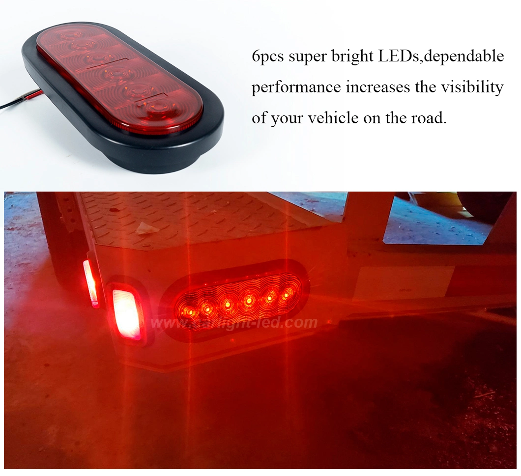 Oval Stop Turn Tail Lights Brake Backup Reverse Light Kit for Truck
