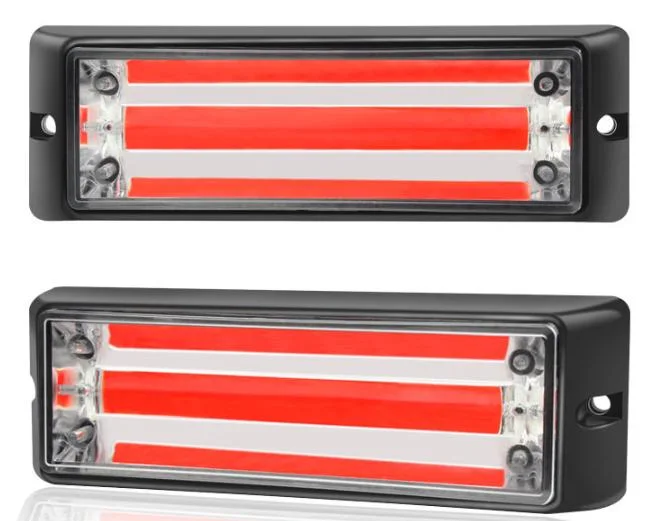 Strobe Dynamic Flashing LED COB Light for Vehicles COB Lighting Car Truck Front Grille Strobe Flash Warning Light