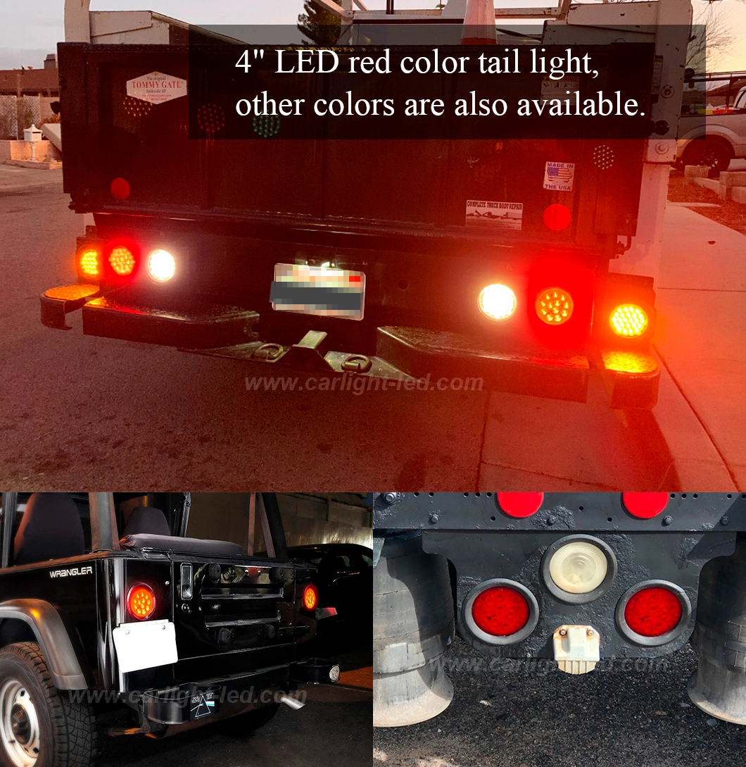 4&quot; Red Stop Turn Tail Brake Lamp Truck Trailer Light
