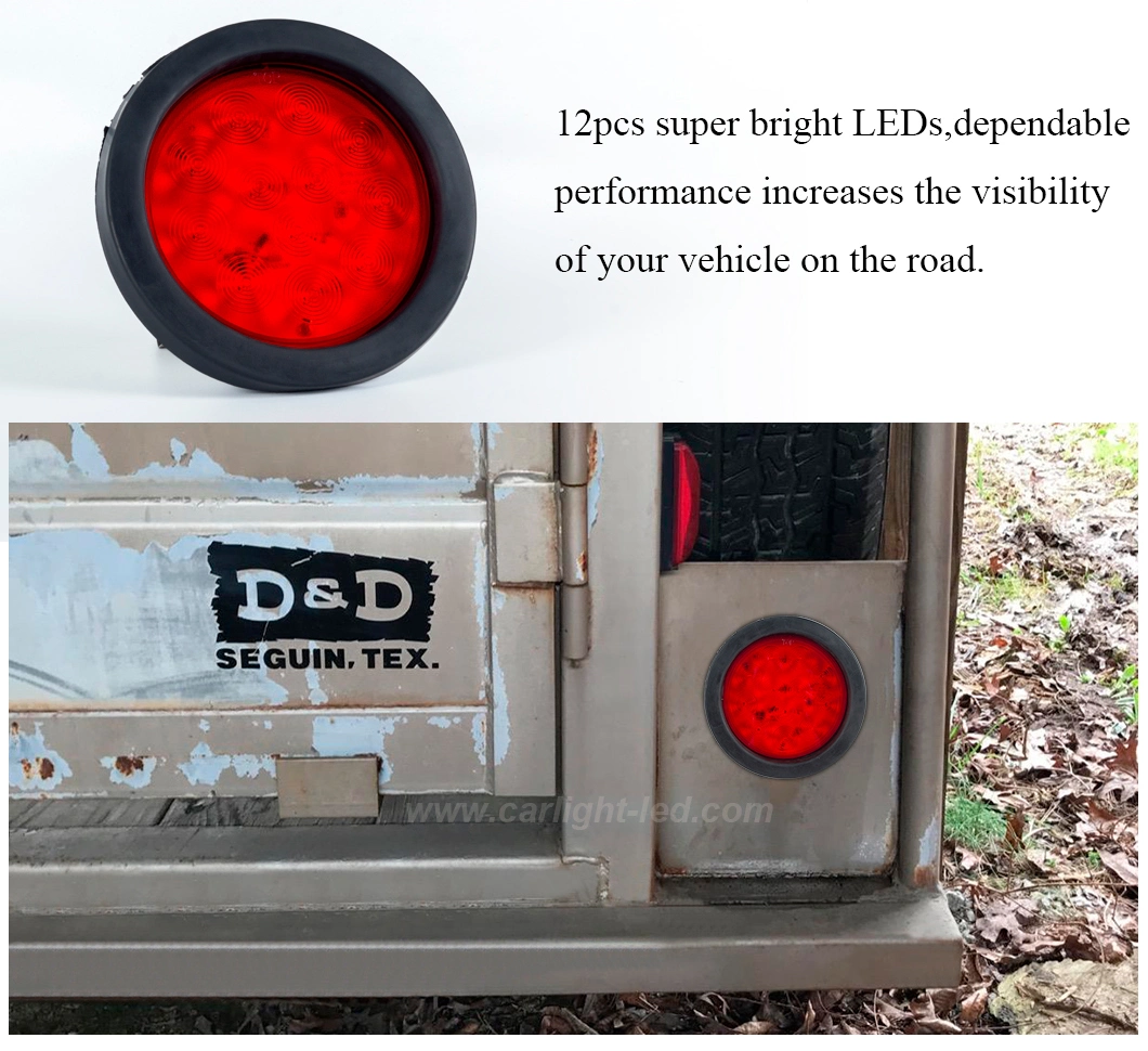 4&quot; Red Stop Turn Tail Brake Lamp Truck Trailer Light