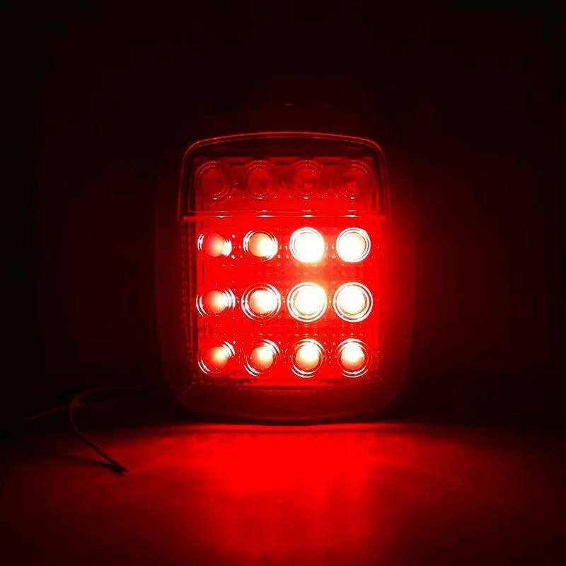 LED Tail Light with LED License Turn Light Plate Lamp Stop Turn Signal Back up Light for Jeep Tj Yj Cj