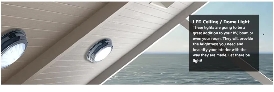 Bus Boat Caravan LED Interior Light Dome Ceiling Lamps RV Courtesty Light