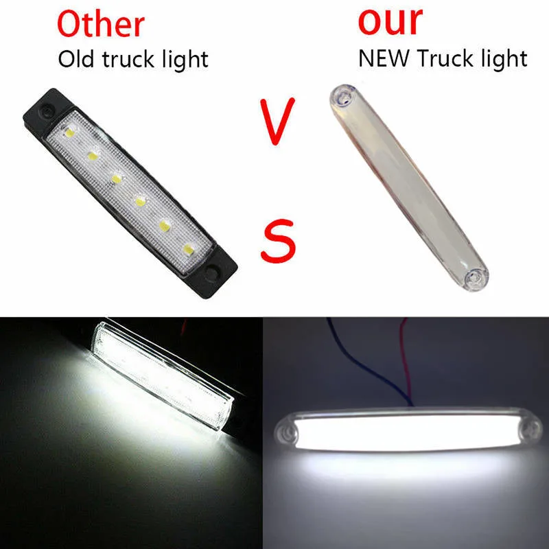 9 LED 24V Side Marker Lights for Bus Truck Trailer Red Lamps Parking Lights Tail Indicators Truck Accessories
