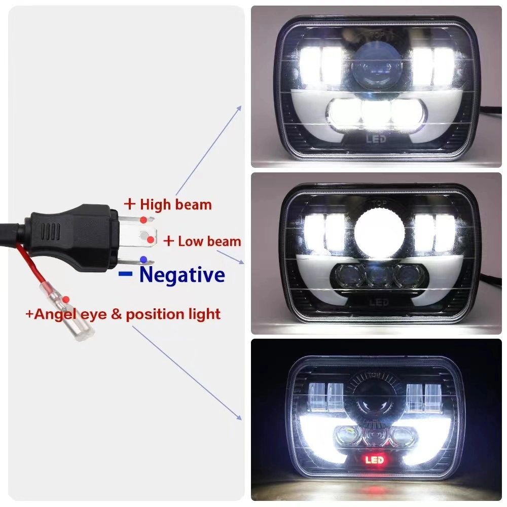 5X7 Inch LED Driving Light Super Bright Offroad Truck 12V 5X7inch Rectangular Square LED Headlight