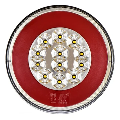 Inch Round LED Trailer Tail Lights Rear Turn Signal, Mount, Waterproof Sealed Round Red Stop Turn Reverse Backup Lights Lamps for Trailer Trucks