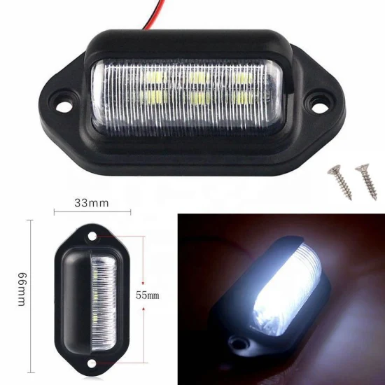 12V 6 LED License Number Plate Light Trunk Switch for SUV Vans Truck Trailer Tail Light Warning Lamp Rear Car Bulb Accessories