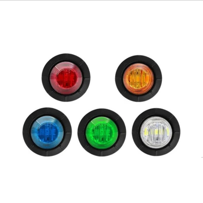 12V 24V Truck Side Marker Lights Round LED Lamp Trailer Tractor Lorry Turn Signal Clearance Lamp Rear Light