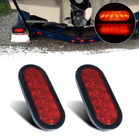 Oval Stop Turn Tail Lights Brake Backup Reverse Light Kit for Truck