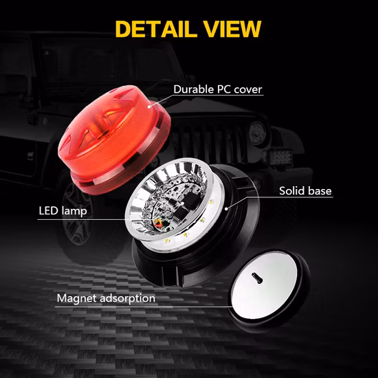 Amber Red Indicator Beacon Truck Flashing Signal Lamp Warning LED Strobe Light for Forklift