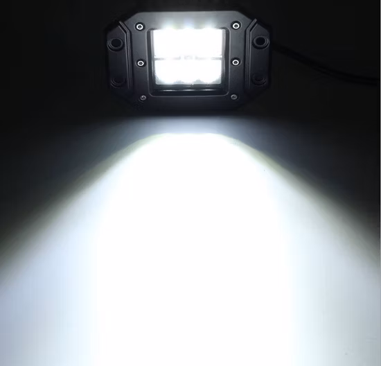 18W Flush Mount LED Pods, off Road Backup Driving Lights Fog Lamp Compatible with Jeep Tacoma Bumper ATV UTV SUV Truck Boat