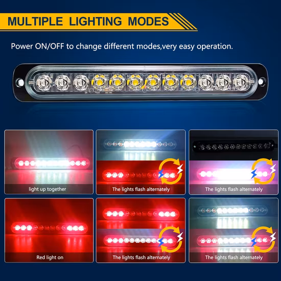 Nova Beacon Light, Flashing Safety Warning Lights Permanent Mount, LED Emergency Strobe Lights for Vehicles, Caution Hazard Lights for Truck, Strobe Lights