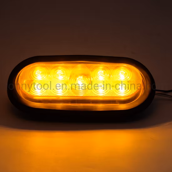 6′ ′ LED Waterproof Oval Red Trailer Lights Rear Stop Turn Signal Parking Tail Brake Lights for Boat Trailer Truck RV