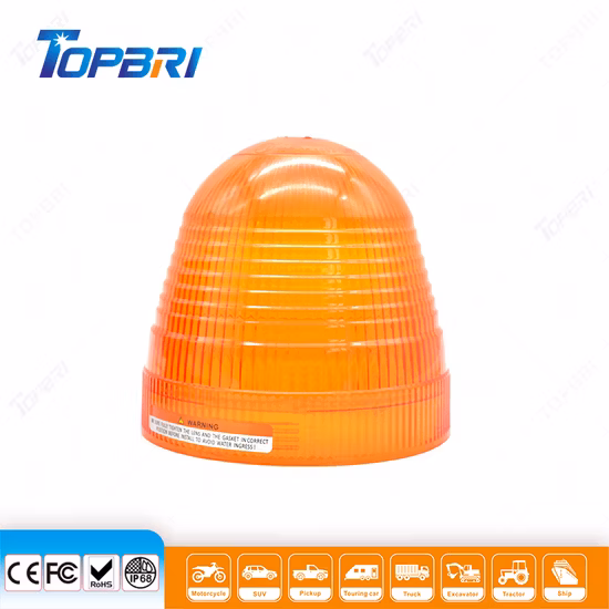 Amber Strobe Emergency Beacon LED Warning Light for Construction Trucks